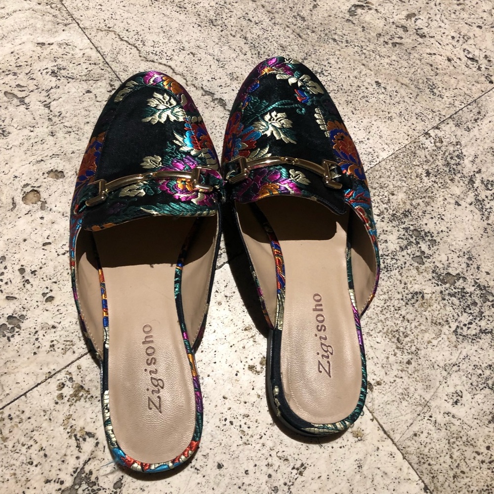Embroidered mules - Picture 4 of 5
